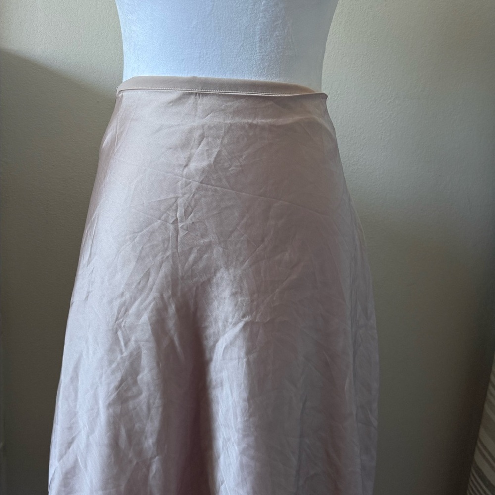 Express A-Line Midi Skirt in Blush Pink